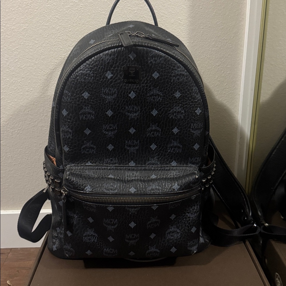MCM Black and Gray Backpack